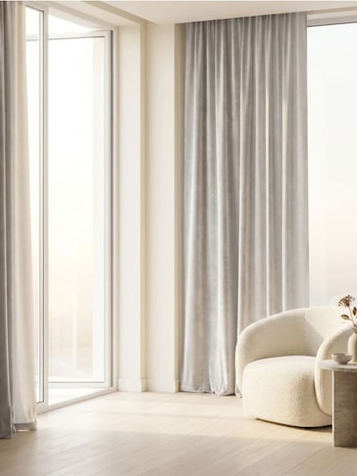 Egyszínű függöny ringlivel és velúr hatású felülettel
