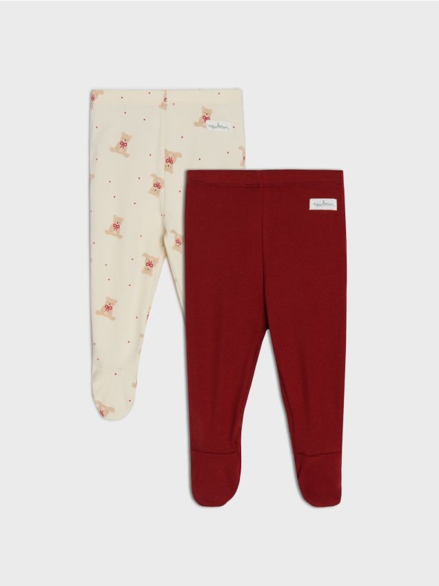 Sinsay - Nohavice 2 pack - burgundská červená