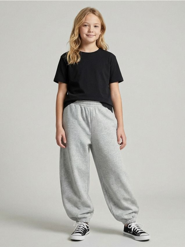 Sinsay - Tepláky balloon - svetlošedá