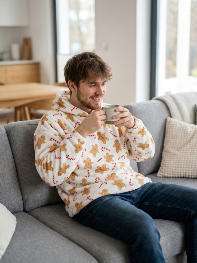 Sinsay - Bluza snuddie - brązowy