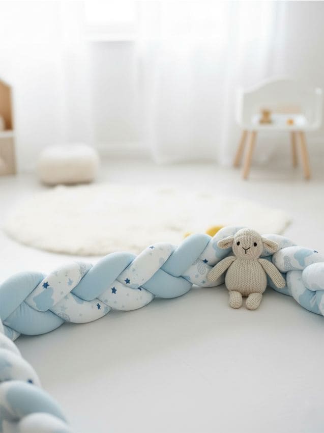 Sinsay - Pernă decorativă împletită cu modele - albastru-pal