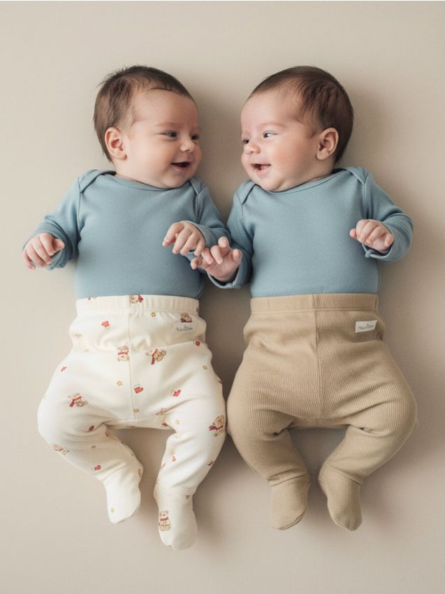 Sinsay - Súprava 2 dupačiek - teplá olivová