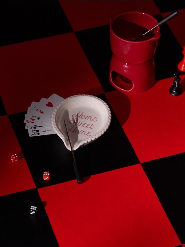 Sinsay - Suport pentru lingură cu inscripția Home Sweet Home - roz