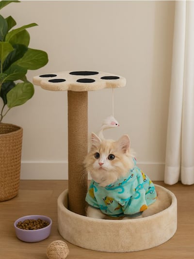 Praskalnik za mačke z ležiščem