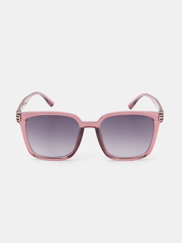 Sinsay - Ochelari de soare cu ramă transparentă - violet-închis