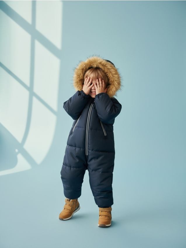 Sinsay - Prešívaná kombinéza s reflexnými prvkami - tmavomodrá