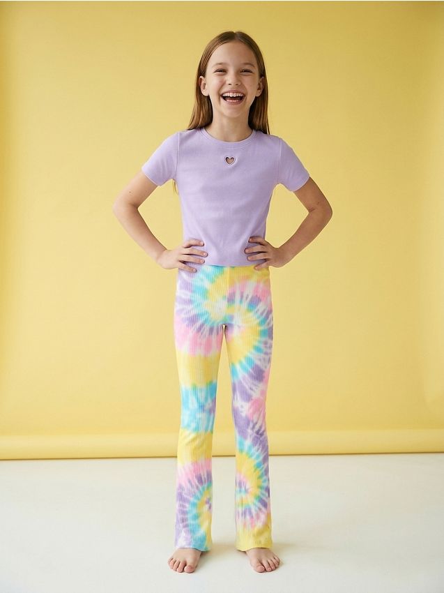 Sinsay - Colanți striați cu motiv tie-dye - multicolor