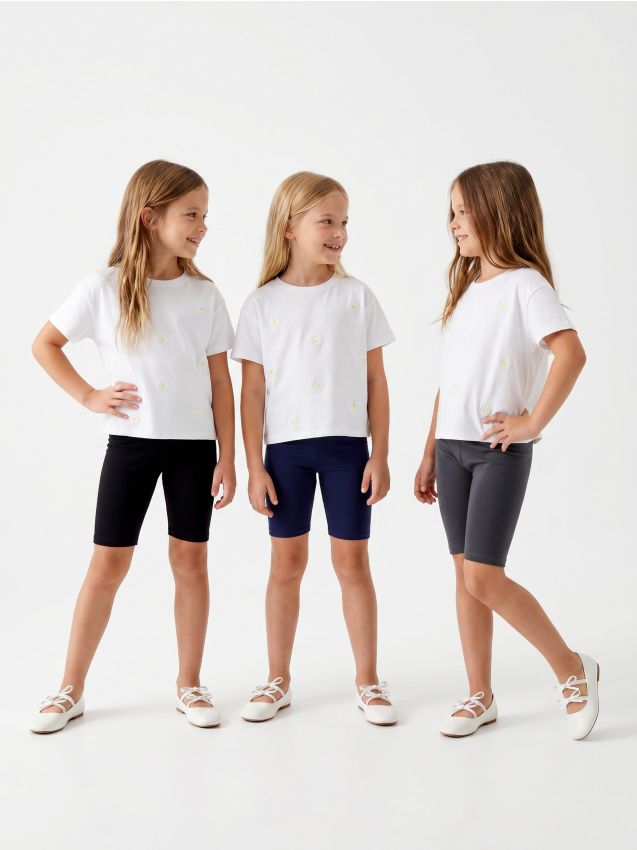 Sinsay - Colanți scurți basic din bumbac 4 pack - multicolor