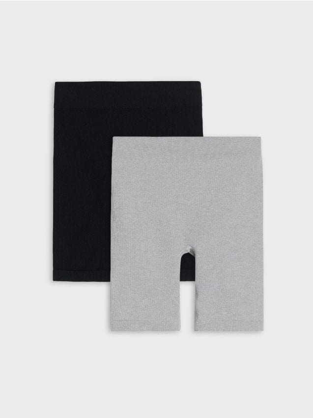 Sinsay - Colanți sport tip ciclist 2 pack Active - gri deschis