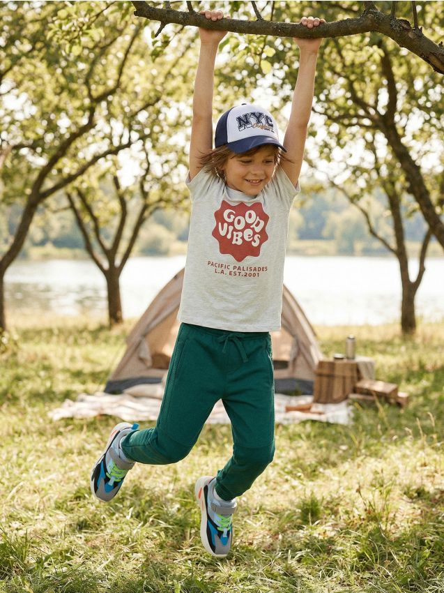 Sinsay - Pantaloni sport lejeri - verde-închis