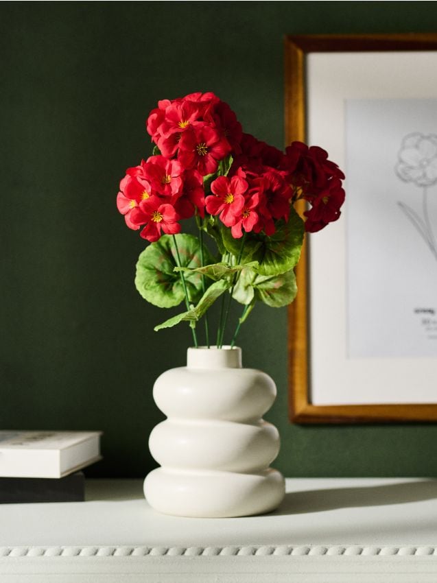 Sinsay - Ramură florală decorativă - roșu