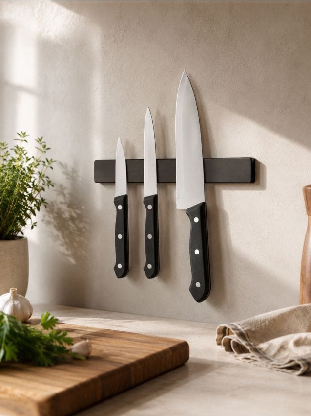 Sinsay - Set de 3 cuțite de bucătărie - negru