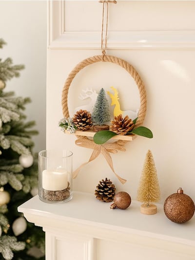 Jõulukaunistus pärg kuusega