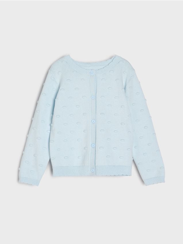 Sinsay - Cardigan cu bobițe în relief - albastru-pal