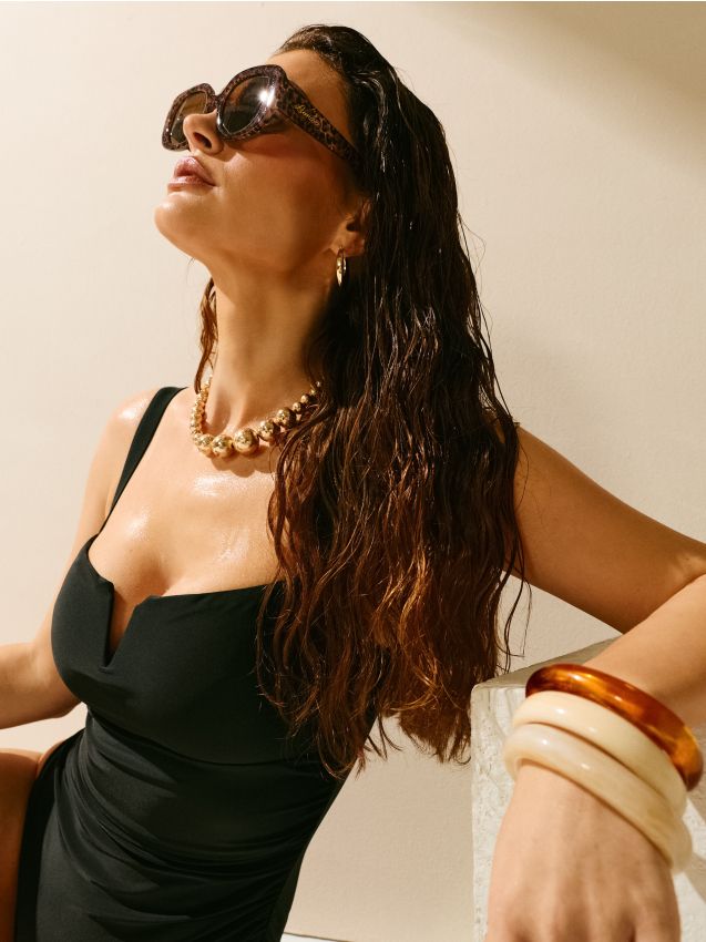 Sinsay - Ochelari de soare cu model panteră - multicolor