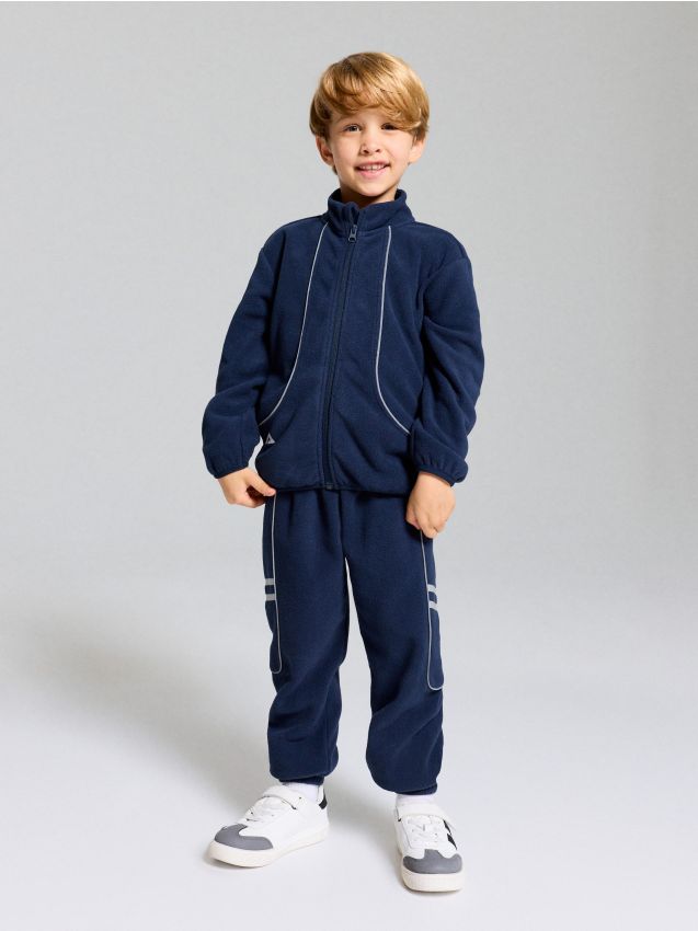 Sinsay - Pantaloni de trening jogger cu elemente reflectorizante Active - bleumarin