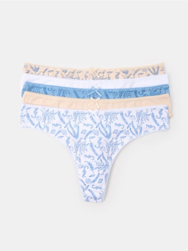 Bavlněné tanga 5 pack - SINSAY
