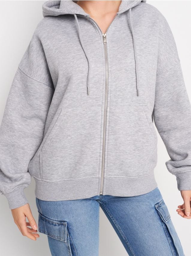 Sinsay - Mikina s kapucňou - svetlošedá