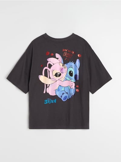 Baumwoll-T-Shirt mit kurzen Ärmeln Lilo & Stitch