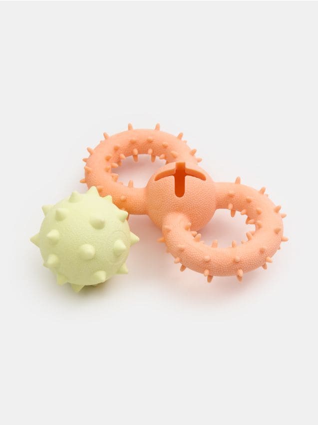 Sinsay - Set de jucării de ros pentru câini cu proeminențe 2 bucăți - multicolor