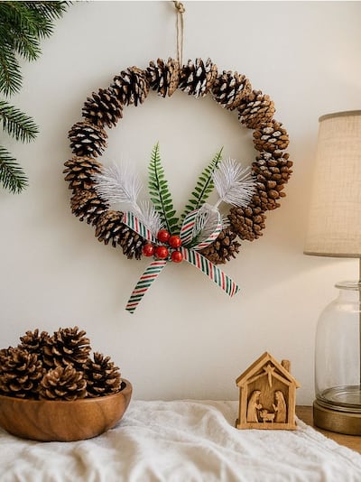 Ümmargune jõuluvõru 3D elementidega