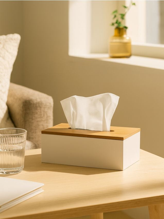 Sinsay - Kryt na papierové vreckovky - biela