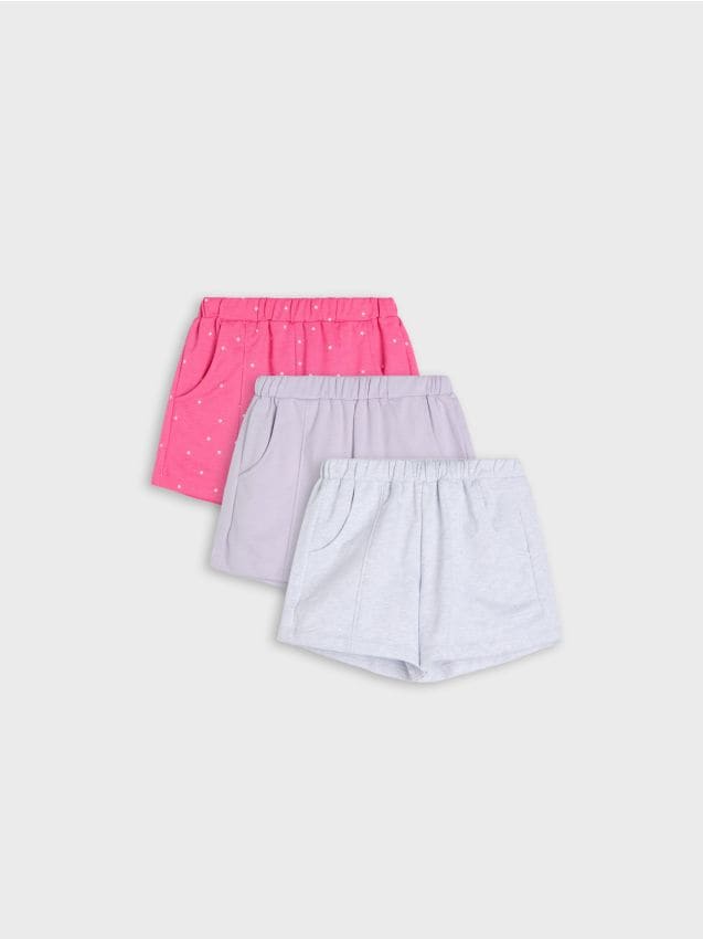 Sinsay - Șorturi din bumbac 3 pack - multicolor