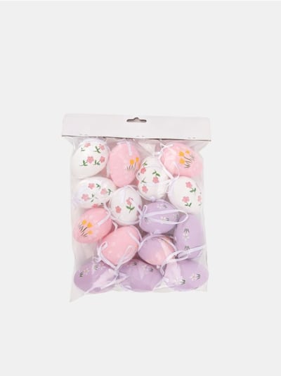 Komplet velikonočnih okrasnih jajc s cvetovi 15 pack