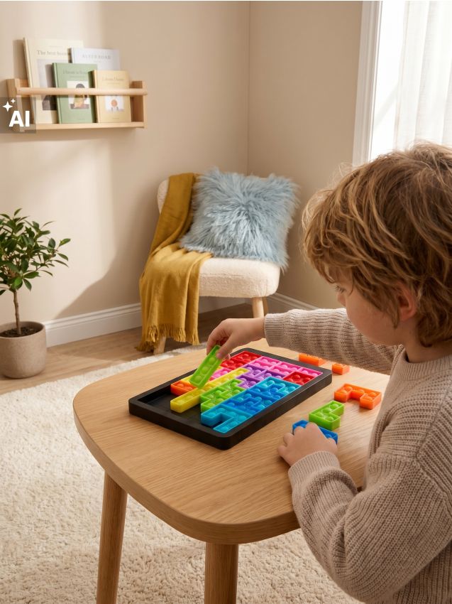 Sinsay - Puzzle logic Pop It în stil Tetris - multicolor