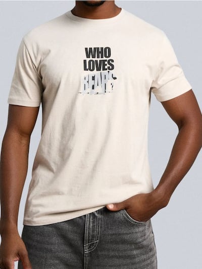 Bavlnené tričko s nápisom