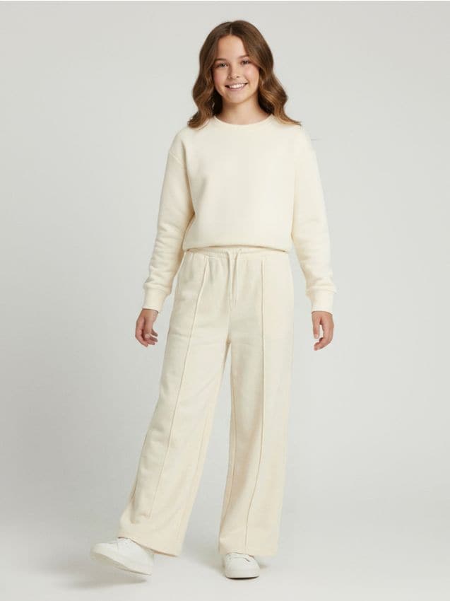 Sinsay - Set bluză și pantaloni sport - bej