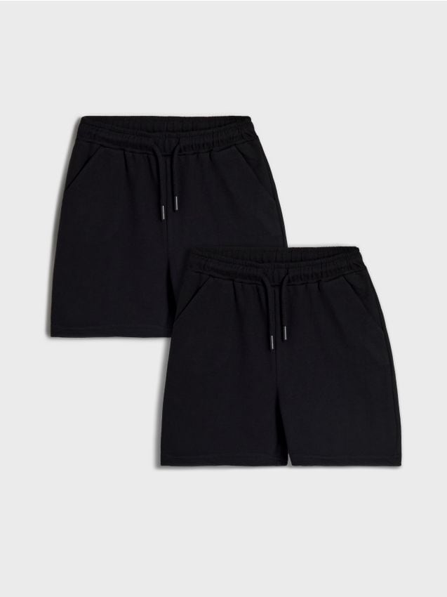 Sinsay - Set de 2 perechi de pantaloni scurți - negru