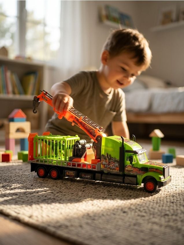 Sinsay - Camion cu dinozaur și macara - multicolor