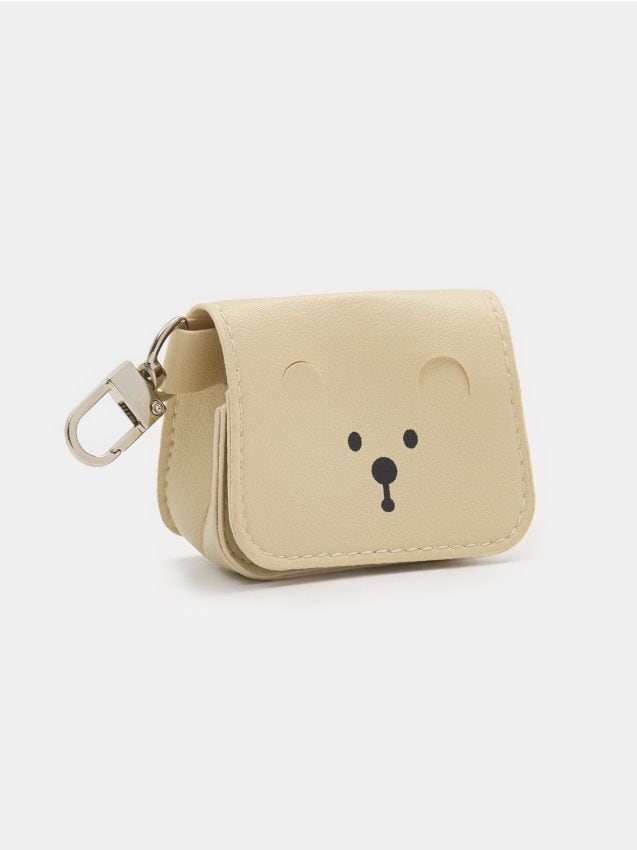 Sinsay - Husă pentru pungi de deșeuri cu motiv de ursuleț - alb