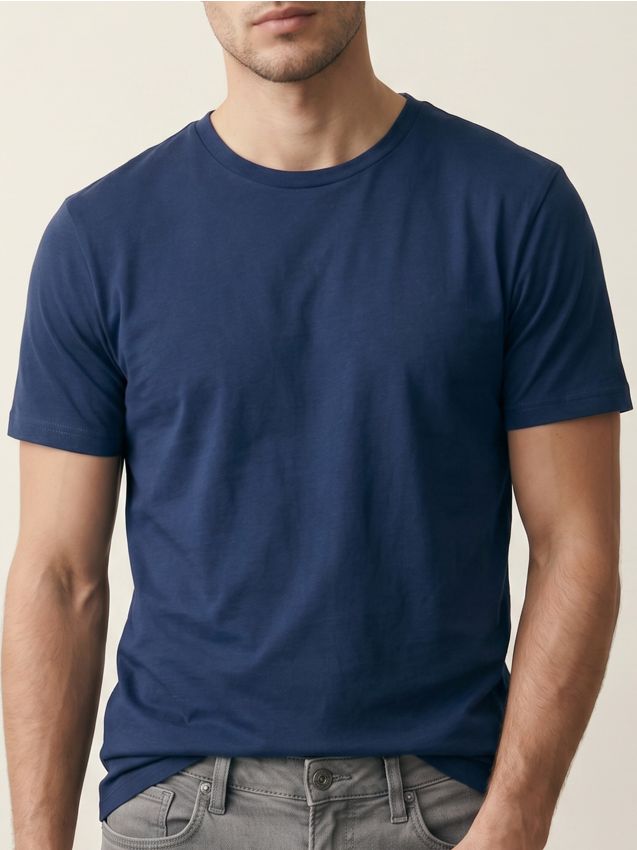 Sinsay - Tricou din bumbac cu mânecă scurtă - Gri-albăstrui