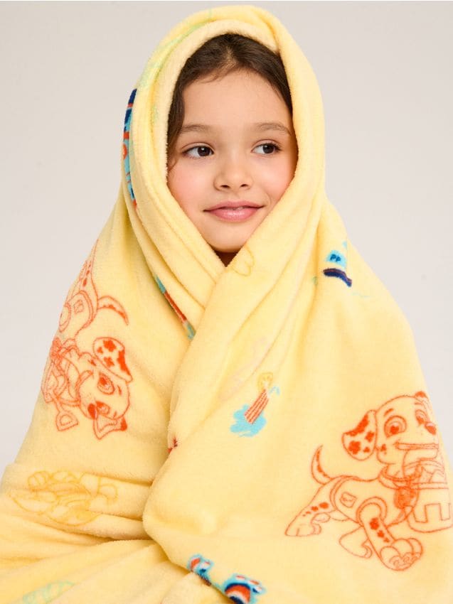 Sinsay - Pătură PAW Patrol - galben-deschis