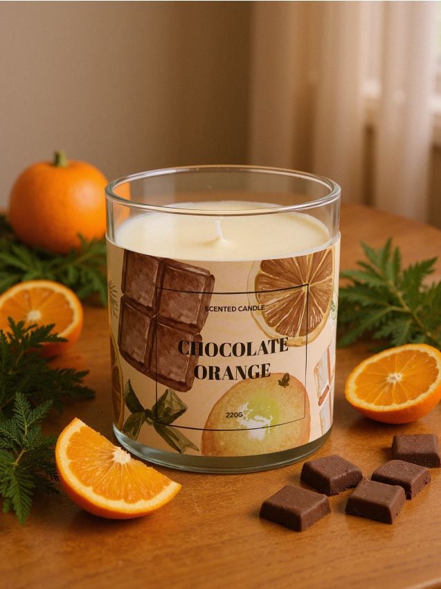 Sinsay - Vonná sviečka Chockolate orange - oranžová