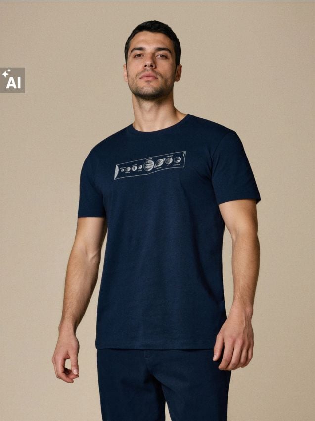 Sinsay - Tricou cu mânecă scurtă - bleumarin