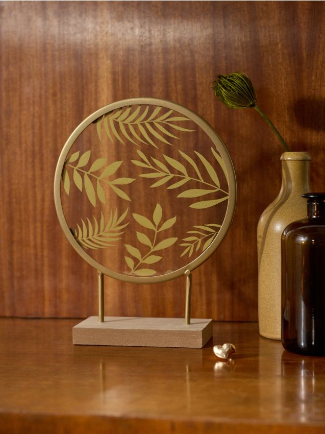 Sinsay - Decorațiune stativă cu motiv vegetal - auriu