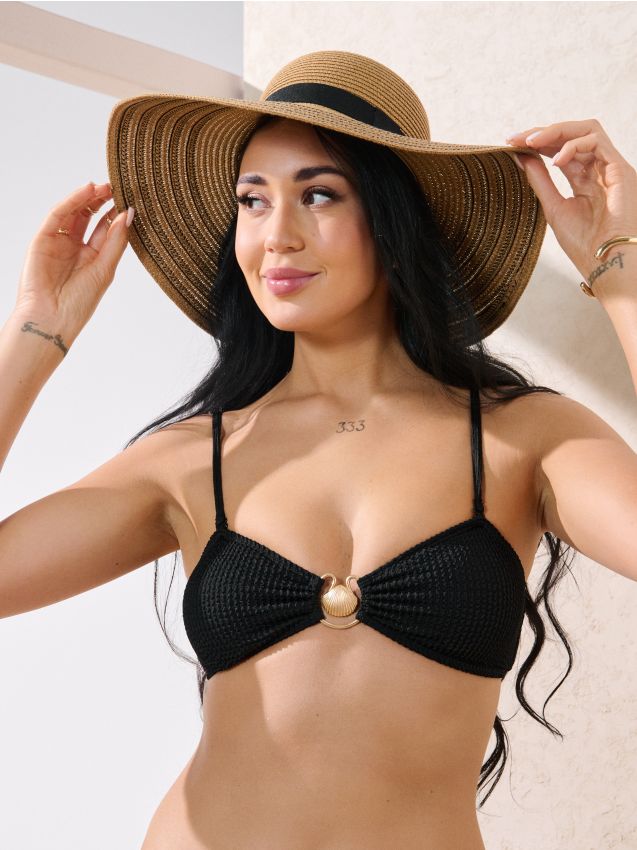 Góra od bikini ze złotymi zdobieniami - SINSAY