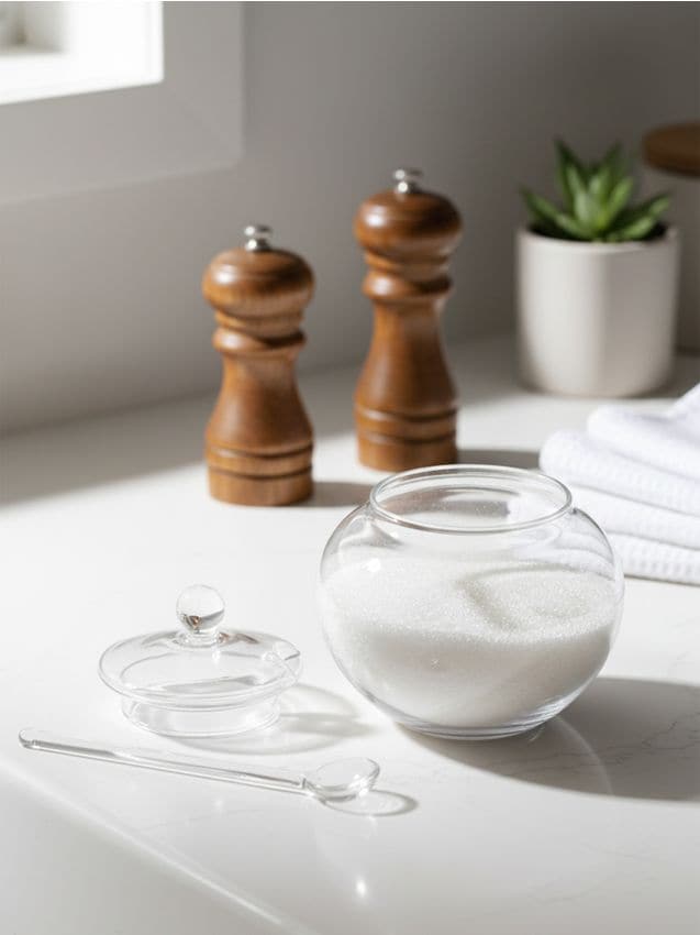 Sinsay - Zahărniță din sticlă cu linguriță și capac - clear