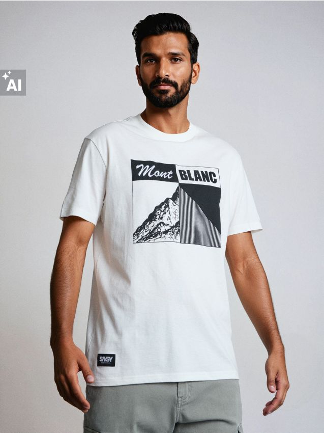 Sinsay - Tricou cu mânecă scurtă - crem