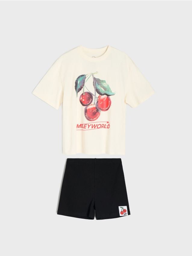 Sinsay - Compleu cu tricou și pantaloni scurți - multicolor