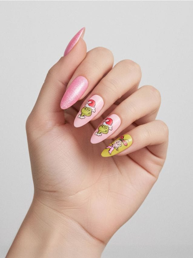 Sinsay - Umelé nechty Grinch - viacfarebná