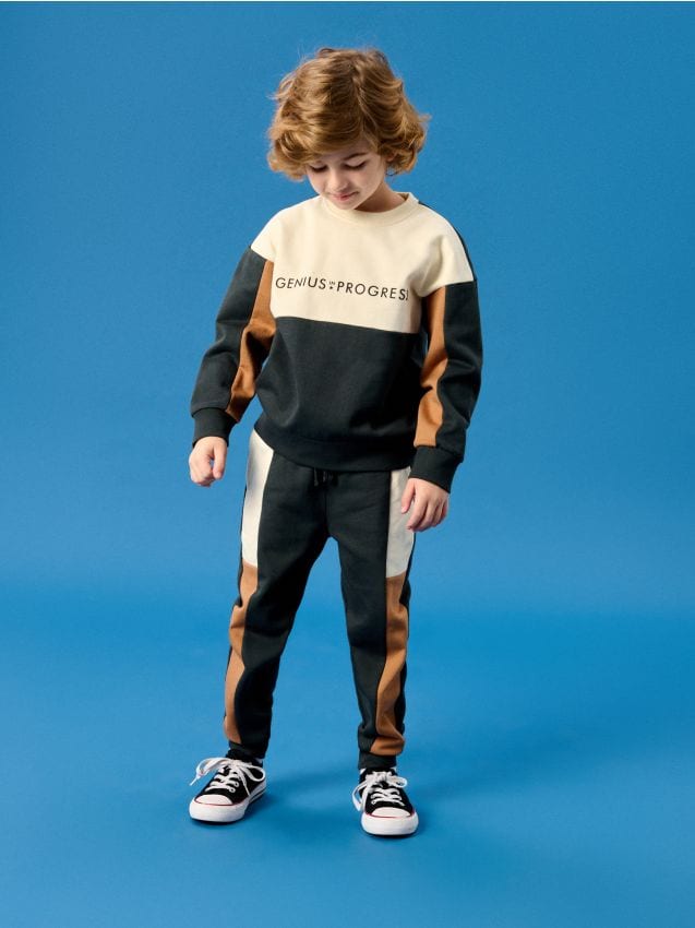 Sinsay - Bawełniany komplet dresowy - szary