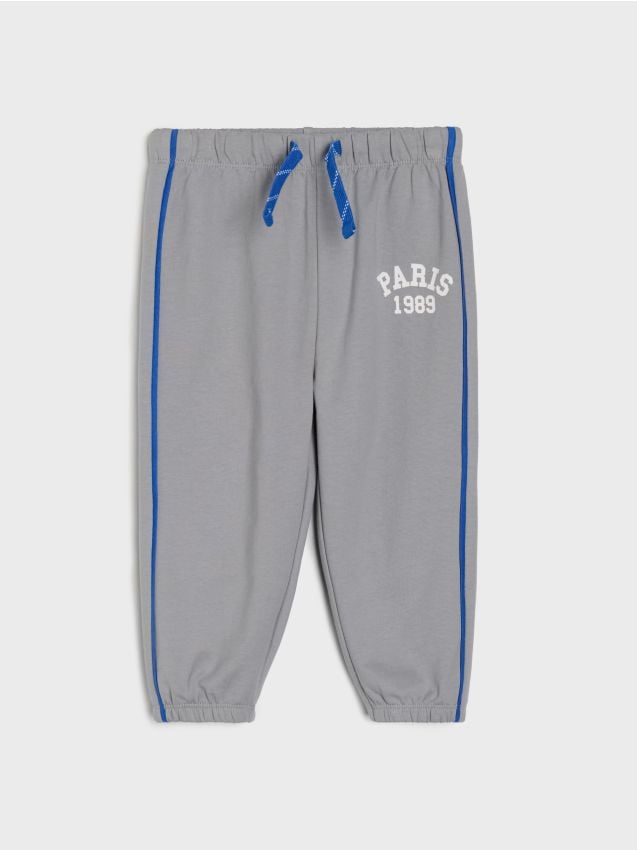 Sinsay - Pantaloni din bumbac jogger - gri deschis