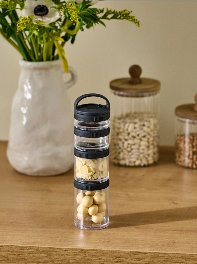 Sinsay - Sada modulárnych nádob na potraviny - čierna