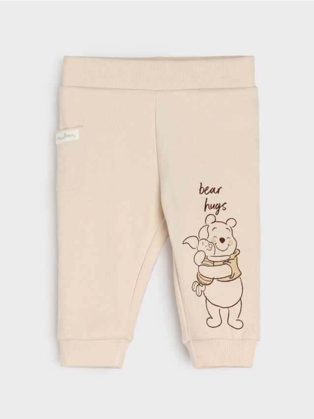 Sinsay - Pantaloni cu căptușeală din fleece Winnie the Pooh - bej