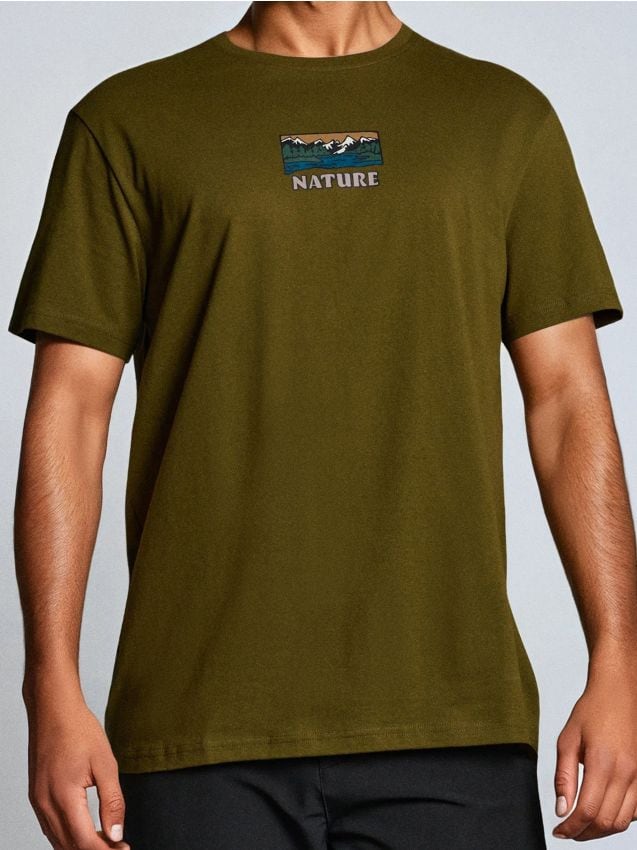 Sinsay - Tricou cu mânecă scurtă - kaki