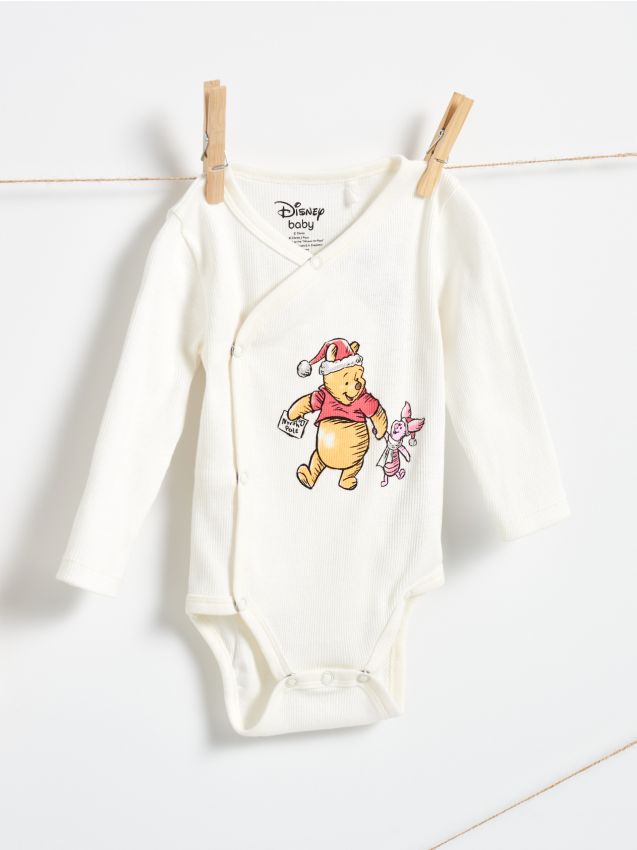 Sinsay - Body cu mânecă lungă Winnie the Pooh - crem